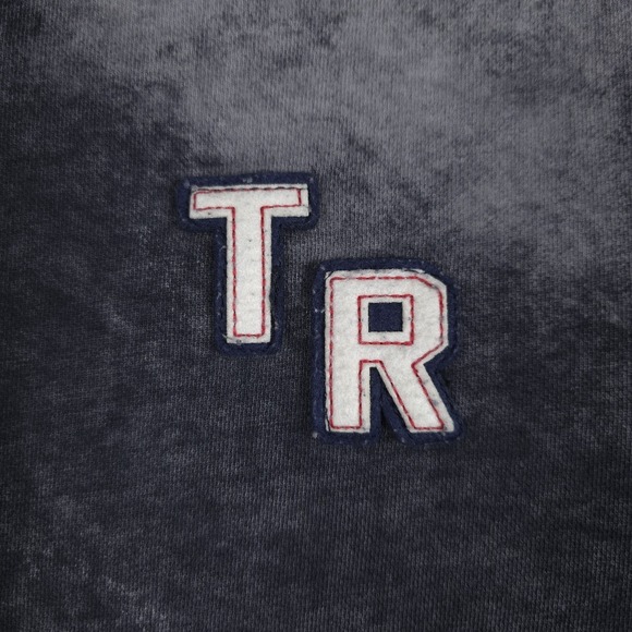True Religion Distressed Hoodie‎ Mens Medium Gray Pullover Sweatshirt Grunge Y2K - Picture 5 of 12